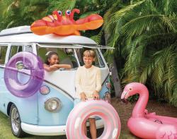 Intex Kruh plavací pruhovaný nafukovací dětské kolo do vody 3 barvy 59271