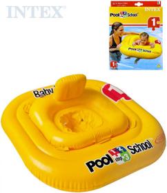 Intex Kruh plavací s otvory 79x79cm Kříž sedátko čtverec pro miminko 56587