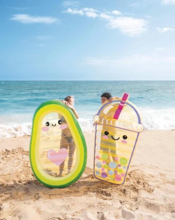 Intex Lehátko Bubble Tea nafukovací matrace průhledná do vody 58738