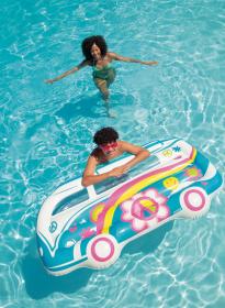 Intex Lehátko Hippie dodávka nafukovací matrace průhledná do vody 58728