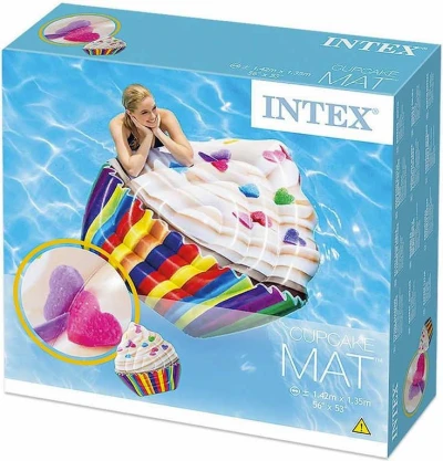 Intex Lehátko muffin 142x135cm nafukovací dětská matrace na vodu 58770