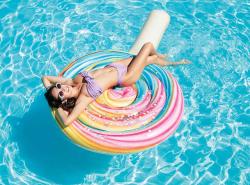 Intex Lehátko nafukovací lízátko duhové 198x127cm matrace na vodu 58754