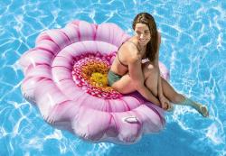 Intex Lehátko nafukovací Sedmikráska 142cm matrace s úchyty na vodu 58787