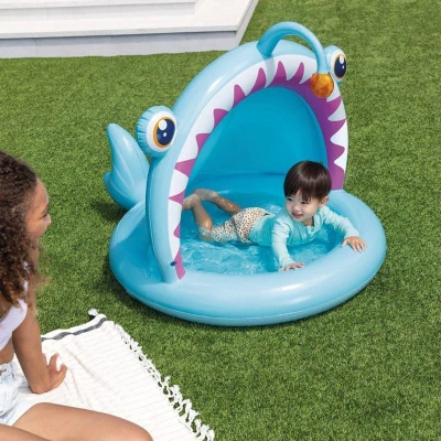 Intex Nafukovací bazének baby Rybka brouzdaliště se stříškou 58419