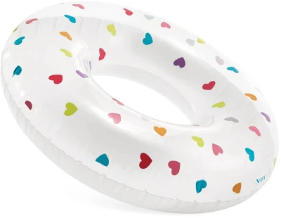 Intex Nafukovací kruh průhledný + potisk 81cm plavací kolo do vody 59259