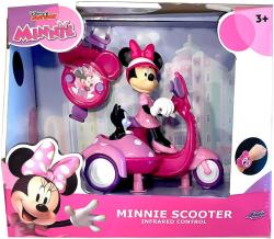 JADA IRC Scooter se sajdkárou set s figurkou Minnie Mouse na vysílačku na baterie