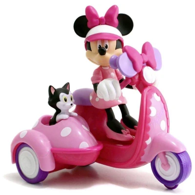 Jada IRC Scooter se sajdkárou set s figurkou Minnie Mouse na vysílačku na baterie
