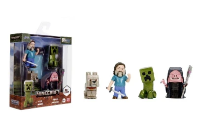 JADA Minecraft Movie figúrky 2,5 sada 4ks kovových postavičiek JADA Minecraft Movie figúrky 2,5 sada 4ks kovových postavičiek