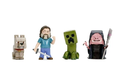 Jada Minecraft Movie figurky 2,5 sada 4ks kovových postaviček