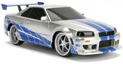 Jada RC Auto Nissan Skyline GT-R 1:24 Rychle a zběsile na vysílačku 2,4GHz na baterie