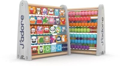 JADORE DŘEVO Baby počítadlo + abeceda zvířátka 2v1 (dřevěná hračka)