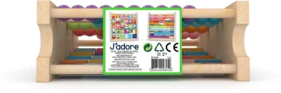JADORE DŘEVO Baby počítadlo + abeceda zvířátka 2v1 (dřevěná hračka)