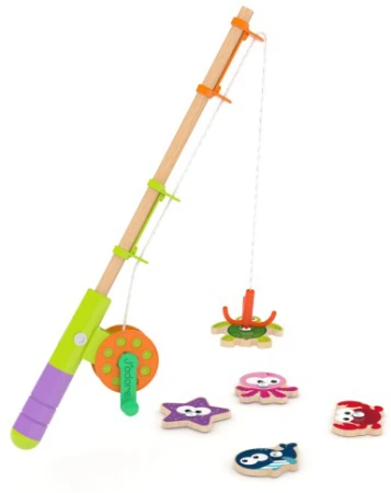 JADORE DŘEVO Hra Rybaření baby magnetický rybolov (dřevěná hračka)