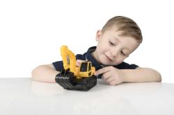 JCB Nakladač buldozer pracovní stroj na baterie Světlo Zvuk plast