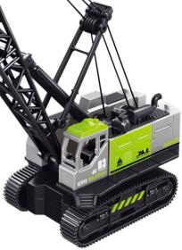 Jeřáb pásový stavební 20cm pracovní stroj šedý plastový