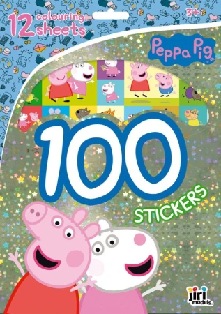 Jiri Models 100 samolepek + omalovánky prasátko Peppa Pig Jiri Models 100 samolepek + omalovánky prasátko Peppa Pig