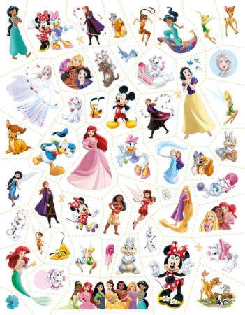 Jiri Models 100 tetování + omalovánky Disney pro holky