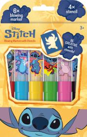 Jiri Models Fixy foukací 6ks Lilo Stitch II. set se 4 šablonami