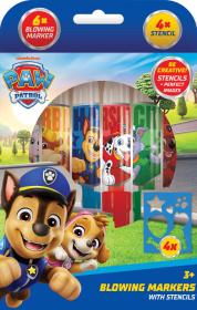 Jiri Models Fixy foukací 6ks Tlapková Patrola kluci set se 4 šablonami Jiri Models Fixy foukací 6ks Tlapková Patrola kluci set se 4 šablonami