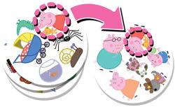 Jiri Models Hra karetní Postřeh! Peppa Pig v kulaté krabičce