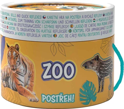 Jiri Models Hra karetní Postřeh! ZOO v kulaté krabičce Jiri Models Hra karetní Postřeh! ZOO v kulaté krabičce