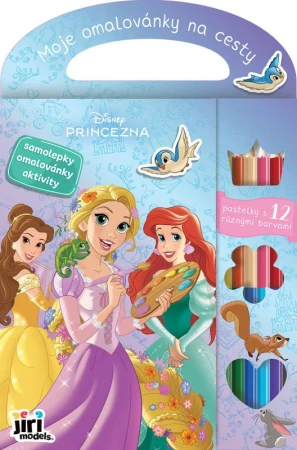 Jiri Models Moje omalovánky na cesty Princezny s pastelkami a samolepkami Jiri Models Moje omalovánky na cesty Princezny s pastelkami a samolepkami