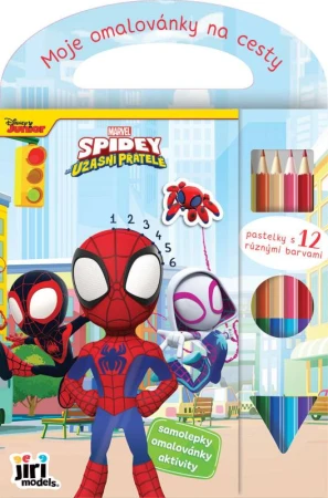 Jiri Models Moje omalovánky na cesty Spidey s pastelkami a samolepkami
