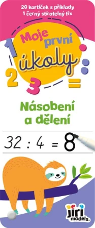 Jiri Models Moje prvé úlohy Násobenie a delenie set 20 kartičiek s fixom Jiri Models Moje prvé úlohy Násobenie a delenie set 20 kartičiek s fixom