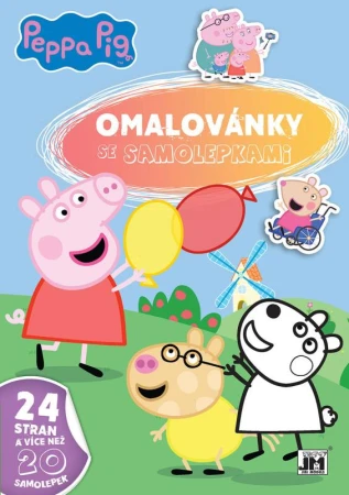 JIRI MODELS Omaľovánky A4 so samolepkami prasiatko Peppa Pig