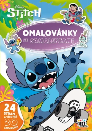 Jiri Models Omaľovánky so samolepkami A4+ Stitch