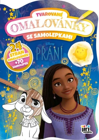 Jiri Models Omalovánky tvarované + samolepky Disney Přání Jiri Models Omalovánky tvarované + samolepky Disney Přání