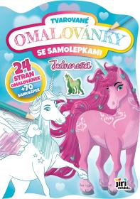 Jiri Models Omalovánky tvarované + samolepky Jednorožci