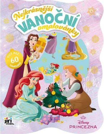 Jiri Models Omalovánky vánoční se samolepkami Disney Princezny