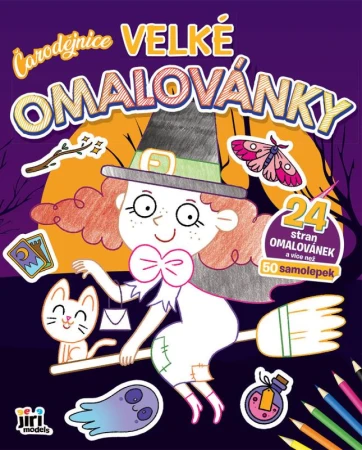 Jiri Models Omalovánky velké se samolepkami Čarodějnice