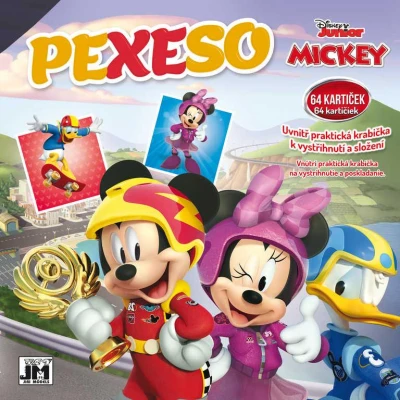 Jiri Models Pexeso v sešitu Mickey Mouse s krabičkou a omalovánkou