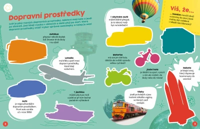Jiri Models Poznávací samolepková knížka s kvízem Doprava