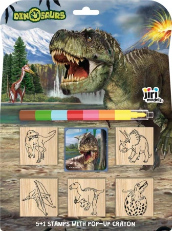 Jiri Models Razítka 5+1 s pop-up voskovou Dinosauři Jiri Models Razítka 5+1 s pop-up voskovou Dinosauři
