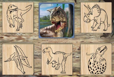 Jiri Models Razítka 5+1 s pop-up voskovou Dinosauři