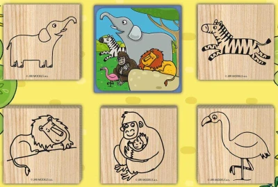 Jiri Models Razítka 5+1 s pop-up voskovou Zvířátka ZOO