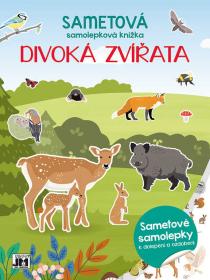 Jiri Models Sametová samolepková knížka Divoká zvířata