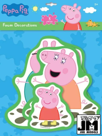 Jiri Models Samolepky penové set 3ks wall decor Peppa Pig Jiri Models Samolepky penové set 3ks wall decor Peppa Pig