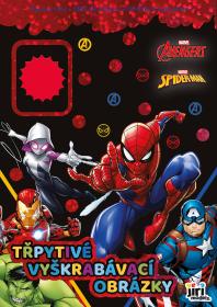 Jiri Models Třpytivé vyškrabávací obrázky + omalovánky Marvel