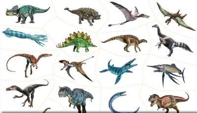 Jiri Models Velký set sešit s tetováním Dinosauři