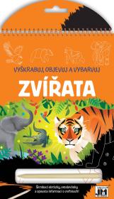 Jiri Models Vyškrabuj, objevuj, vybarvuj Zvířátka kreativní sešit