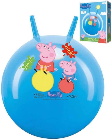 John Hopsadlo modré Peppa Pig skákací loptu 50cm s úchytmi v krabici John Hopsadlo modré Peppa Pig skákací loptu 50cm s úchytmi v krabici