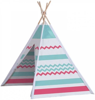 John Indiánsky detský stan Teepee 120x160x120cm drevená konštrukcia John Indiánsky detský stan Teepee 120x160x120cm drevená konštrukcia