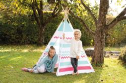 John Indiánský dětský stan Teepee 120x160x120cm dřevěná konstrukce