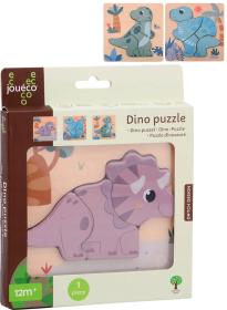 JOUECO DŘEVO Puzzle baby vkládací Dino na desce velké dílky 3 druhy JOUECO DŘEVO Puzzle baby vkládací Dino na desce velké dílky 3 druhy