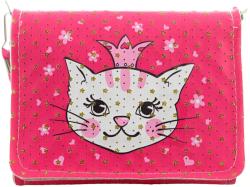 Kabelka dětská třpytivá přes rameno růžová kočička 15x12cm