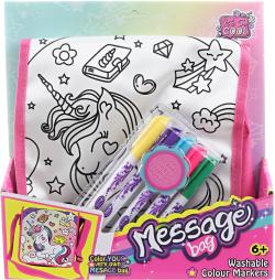 Kabelka malovací vybarvovací jednorožec kreativní set s fixami